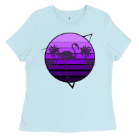Baby Blue Flamingo Palm Ladies Tee - Bettercallsaul