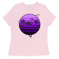 Bubblegum Pink Flamingo Palm Ladies Tee - Bettercallsaul