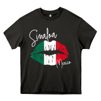 Asphalt GGT Travel Souvenir Style SINALOA MX Flag Lips Heavy Core Tee - trangStudio