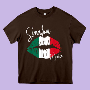 Ggt Travel Souvenir Style Sinaloa Mx Flag Lips Heavy Core Tee Designed By Trangstudio