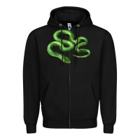 Black boomslang snake Zipper Hoodie - LillyAllenDesigns