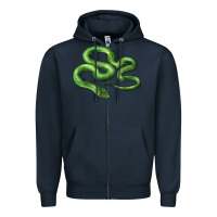 Navy boomslang snake Zipper Hoodie - LillyAllenDesigns