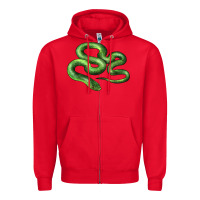 Red boomslang snake Zipper Hoodie - LillyAllenDesigns