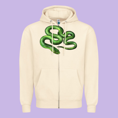 Boomslang Snake Zipper Hoodie Designed By Lillyallendesigns