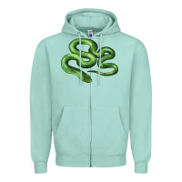 Seafoam boomslang snake Zipper Hoodie - LillyAllenDesigns