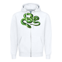 White boomslang snake Zipper Hoodie - LillyAllenDesigns