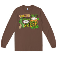 Chestnut Safety first drink with a Nurse St. Patrick's Day Long Sleeve Tee - CowGirlArtShop