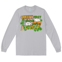 Moon Dust Safety first drink with a Nurse St. Patrick's Day Long Sleeve Tee - CowGirlArtShop