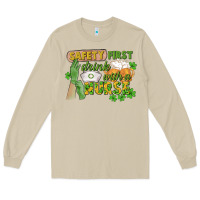 Mushroom Safety first drink with a Nurse St. Patrick's Day Long Sleeve Tee - CowGirlArtShop