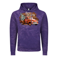 Cloud Purple merry christmas truck Vintage Hoodie - CowGirlArtShop