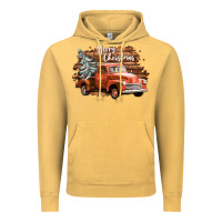 Vintage Mustard merry christmas truck Vintage Hoodie - CowGirlArtShop