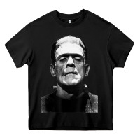Black Classic Halloween Monster Horror Movie Frankenstein Monster Heavy Core Tee - trangStudio