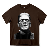 Chocolate Brown Classic Halloween Monster Horror Movie Frankenstein Monster Heavy Core Tee - trangStudio