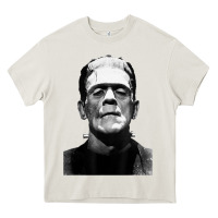 Cream Classic Halloween Monster Horror Movie Frankenstein Monster Heavy Core Tee - trangStudio