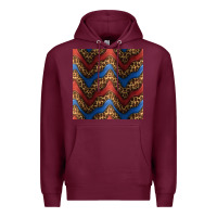 Burgundy leopard 4th of july seamless pattern Premium Hoodie - BundleAndBundleShop