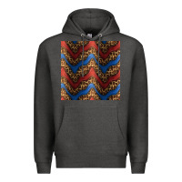 Charcoal Heather leopard 4th of july seamless pattern Premium Hoodie - BundleAndBundleShop