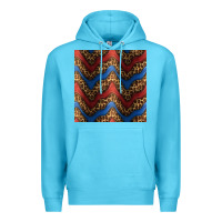 Ocean Blue leopard 4th of july seamless pattern Premium Hoodie - BundleAndBundleShop