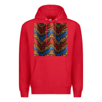 Red leopard 4th of july seamless pattern Premium Hoodie - BundleAndBundleShop