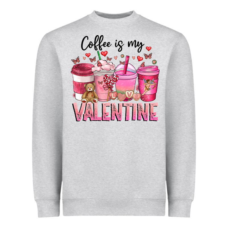 Coffee Is My Valentine Heavyweight Sweatshirt by CowhideDigitalArt | Teevron