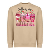 Mushroom Coffee Is MY Valentine Heavyweight Sweatshirt - CowhideDigitalArt