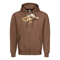 Chestnut murex snail Zipper Hoodie - LillyAllenDesigns