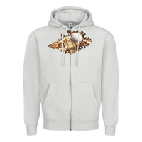 Dove Grey murex snail Zipper Hoodie - LillyAllenDesigns