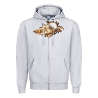 Heather Grey murex snail Zipper Hoodie - LillyAllenDesigns