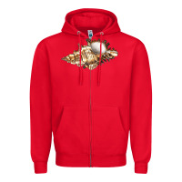 Red murex snail Zipper Hoodie - LillyAllenDesigns