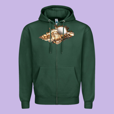 Murex Snail Zipper Hoodie Designed By Lillyallendesigns
