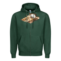 Sports Green murex snail Zipper Hoodie - LillyAllenDesigns