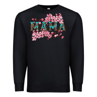 Black mama with cherry blossoms Premium Sweatshirt - Artiststas