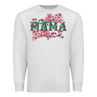 Oatmeal Heather mama with cherry blossoms Premium Sweatshirt - Artiststas