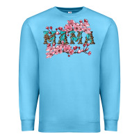 Ocean Blue mama with cherry blossoms Premium Sweatshirt - Artiststas