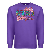 Purple mama with cherry blossoms Premium Sweatshirt - Artiststas