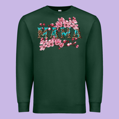 Mama With Cherry Blossoms Premium Sweatshirt Designed By Artiststas