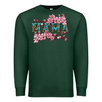 Sports Green mama with cherry blossoms Premium Sweatshirt - Artiststas