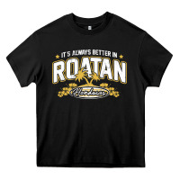 Black Roatan Honduras Souvenir Roatan Gift Travel Heavy Core Tee - trangStudio