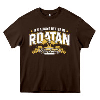 Chocolate Brown Roatan Honduras Souvenir Roatan Gift Travel Heavy Core Tee - trangStudio