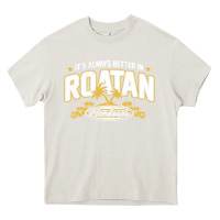 Cream Roatan Honduras Souvenir Roatan Gift Travel Heavy Core Tee - trangStudio