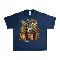 Navy mardi gras goat Urban Heavy Tee - CowGirlArtShop