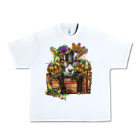 White mardi gras goat Urban Heavy Tee - CowGirlArtShop