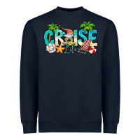Navy Cruise Life Heavyweight Sweatshirt - CowhideDigitalArt