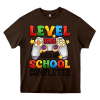 Chocolate Brown level 100 days of school completed Heavy Core Tee - Artiststas