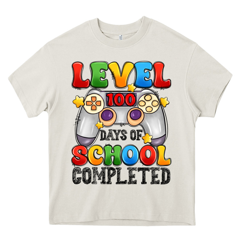 Level 100 Days Of School Completed Heavy Core Tee by Artiststas | Teevron