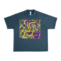 Midnight Navy mardi gras cowhide Urban Heavy Tee - RanaPortraitStore
