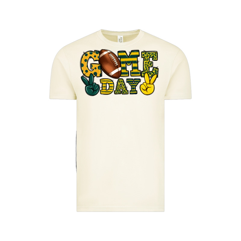 Game Day Yellow And Green Team Color Vintage Tee by HowdyJamesFarm | Teevron