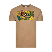 Vintage Coffee Game day yellow and green team color Vintage Tee - HowdyJamesFarm