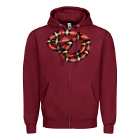 Burgundy milk snake Zipper Hoodie - LillyAllenDesigns