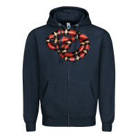Navy milk snake Zipper Hoodie - LillyAllenDesigns