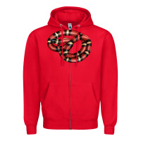 Red milk snake Zipper Hoodie - LillyAllenDesigns
